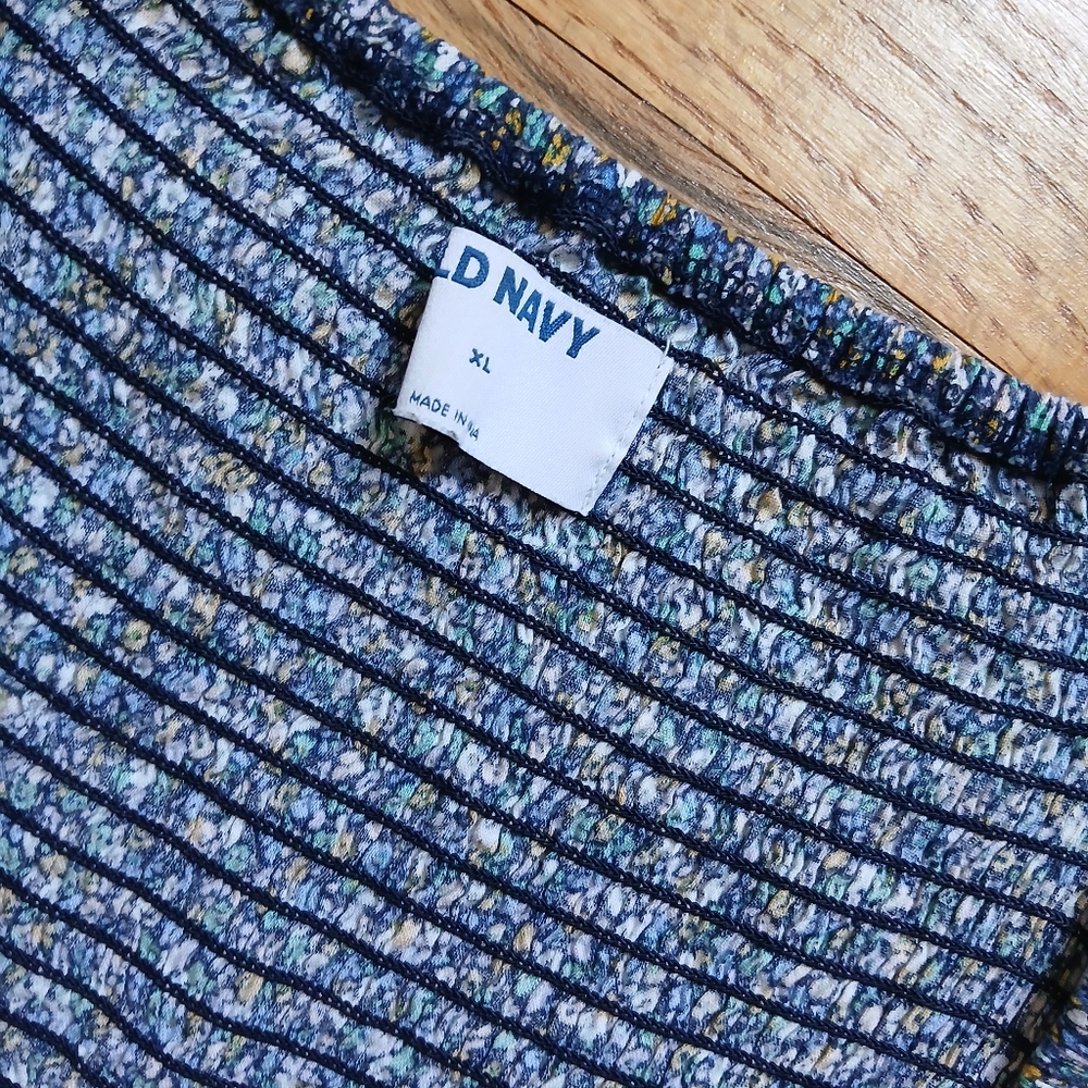 Blue Floral Wrap Dress - Picture 6 of 6